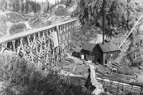 Quilp Mine and Trestle over the Gulch